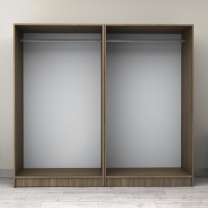 Ντουλάπα ρούχων Victoria τετράφυλλη χρώμα καρυδί 200x60x181εκ.