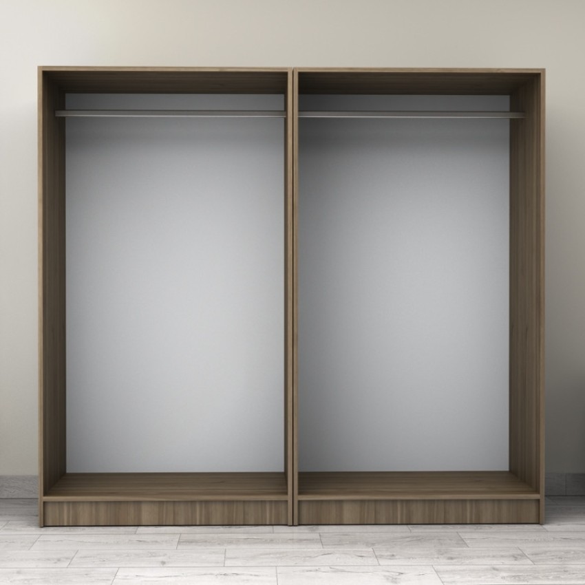 Ντουλάπα ρούχων Victoria τετράφυλλη χρώμα καρυδί 200x60x181εκ.