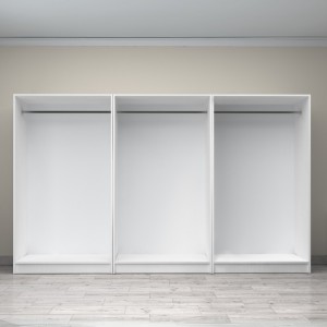 Ντουλάπα ρούχων Victoria εξάφυλλη χρώμα λευκό 300x60x181εκ.