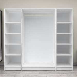 Ντουλάπα ρούχων Victoria τετράφυλλη χρώμα λευκό 200x60x181εκ.