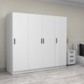 Ντουλάπα ρούχων Victoria τετράφυλλη χρώμα λευκό 200x60x181εκ.