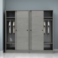 Ντουλάπα ρούχων Regio τετράφυλλη συρόμενη χρώμα γκρι σκυροδέματος 200x60x181εκ.