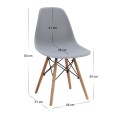 Σετ τραπεζαρία 5τμχ Xana - Nova χρώμα sepet oak - γκρι Ø90x77,7εκ.