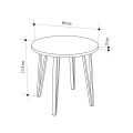 Σετ τραπεζαρία 5τμχ Xana - Jacob χρώμα sepet oak - κυπαρισσί Ø90x77,5εκ.