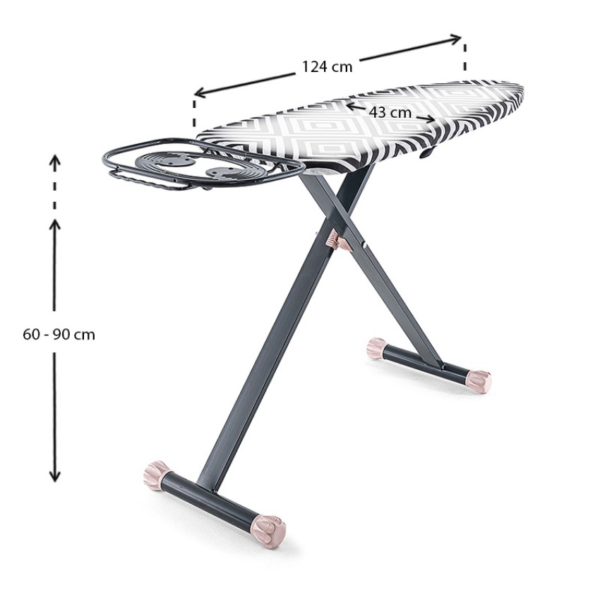 Σιδερώστρα ρούχων Valeria Perilla μεταλλική χρώμα ανθρακί 124x43x90εκ. Σιδερώστρα ρούχων Valeria Perilla μεταλλική χρώμα ανθρακί 124x43x90εκ.