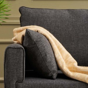 Καναπές Bella τριθέσιος υφασμάτινος χρώμα ανθρακί 208x81x85εκ.