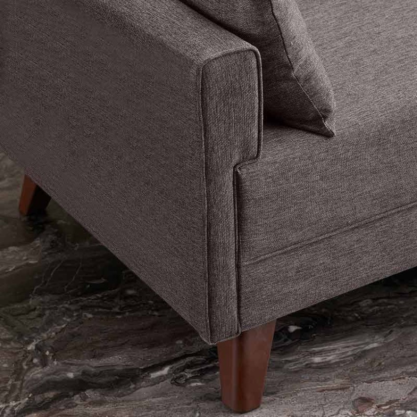 Καναπές Bella τριθέσιος υφασμάτινος χρώμα καφέ 208x81x85εκ.