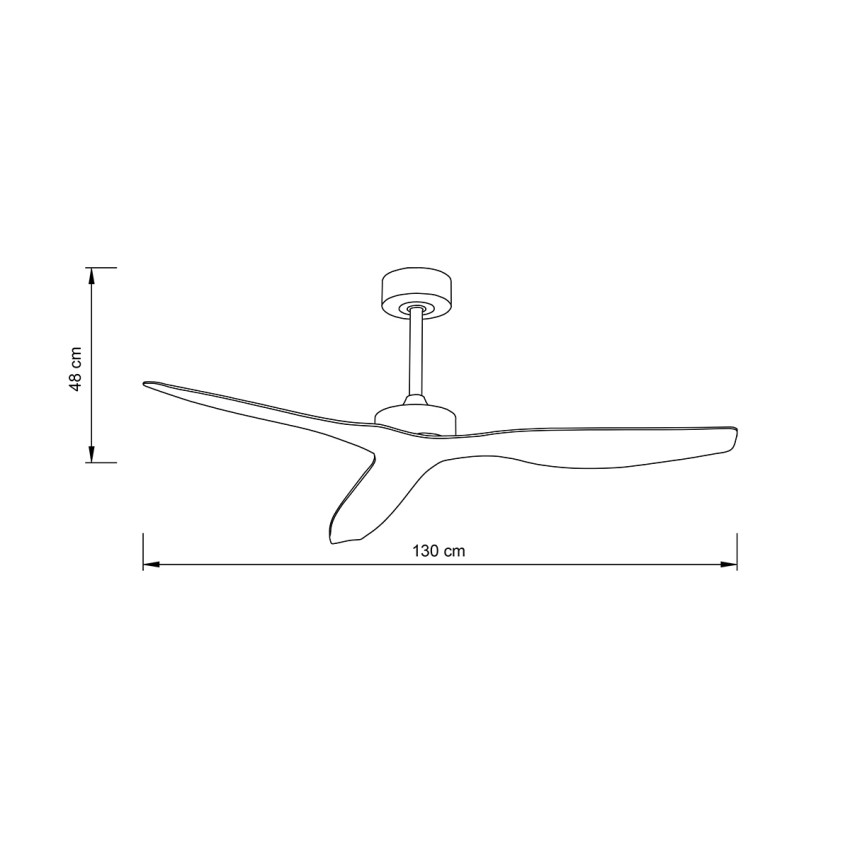 it-Lighting Trent - Fan in Black and wooden Color (102000685)