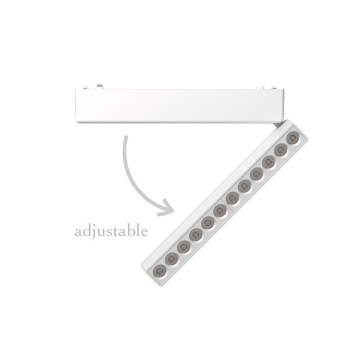 Φωτιστικό LED 12W 3CCT για Ultra-Thin μαγνητική ράγα σε λευκή απόχρωση (by tuya and zigbee) D:23cmX8cm (T04805-WH)