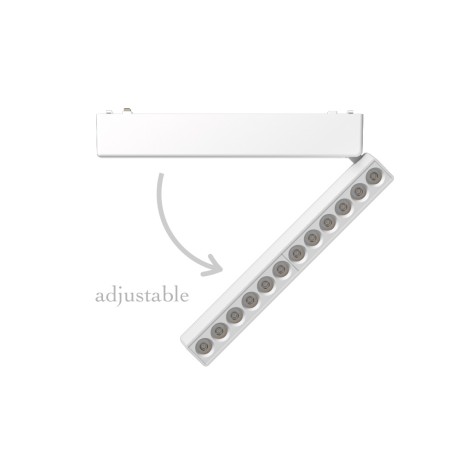 Φωτιστικό LED 12W 3CCT για Ultra-Thin μαγνητική ράγα σε λευκή απόχρωση (by tuya and zigbee) D:23cmX8cm (T04805-WH)