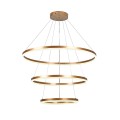 Inlight Κρεμαστό φωτιστικό LED 100W 3CCT (by switch on base) D:60cm (6095-A-Golden)