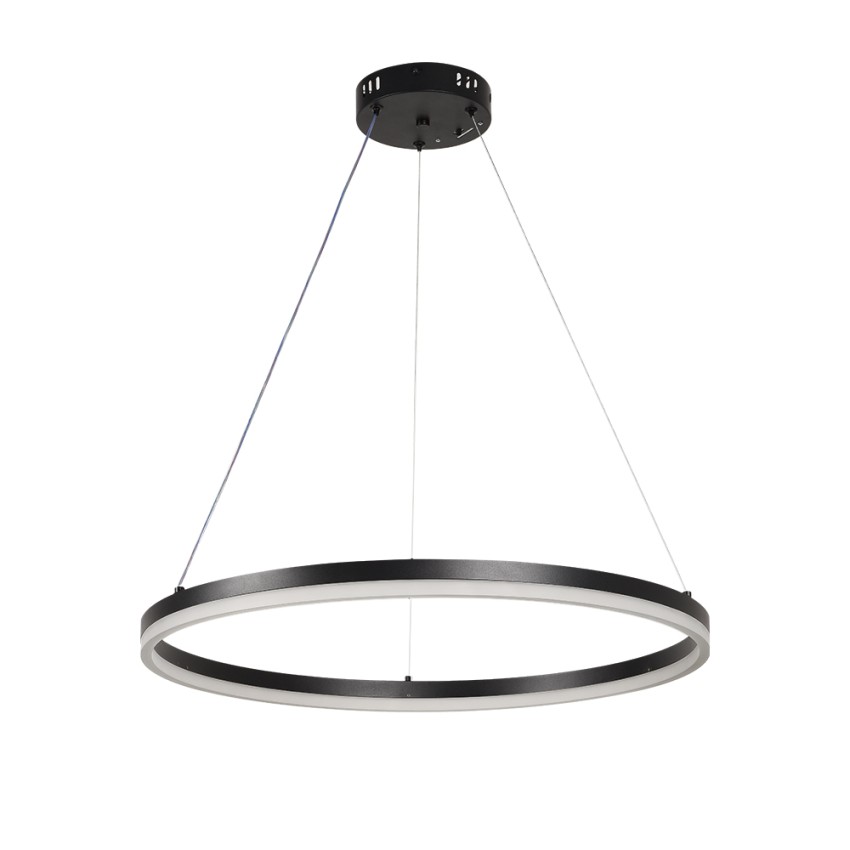 Κρεμαστό φωτιστικό LED 45W 3CCT (by switch on base) D:60cm (6095-C-Black)