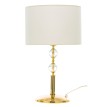 Επιτραπέζιο φωτιστικό από χρυσό μέταλλο κρύσταλλο και υφασμάτινο καπέλο 1XE27 D:59cm (3422-Χρυσό)