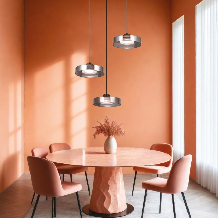 Inlight Κρεμαστό φωτιστικό LED απο μαύρο μέταλλο και φιμέ γυαλί, 35x200cm, 3CCT (Θερμό- Φυσικό- Ψυχρό Φως), Φωτεινότητα 3960LMκαι 3x12W (4075-3-Black/Smoky) Inlight Κρεμαστό φωτιστικό LED απο μαύρο μέταλλο και φιμέ γυαλί, 35x200cm, 3CCT (Θερμό- Φυσικό- Ψυχρό Φως), Φωτεινότητα 3960LMκαι 3x12W (4075-3-Black/Smoky)