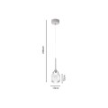 Inlight Κρεμαστό φωτιστικό LED 10W από χρυσαφί μέταλλο και ακρυλικό D:10x200cm (4077-1)