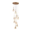 Inlight Κρεμαστό φωτιστικό LED 10*10W από χρυσαφί μέταλλο και ακρυλικό D:30x200cm (4077-10-Golden)