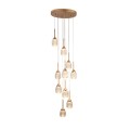 Inlight Κρεμαστό φωτιστικό LED 10*10W από χρυσαφί μέταλλο και ακρυλικό D:30x200cm (4077-10-Golden)
