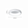 Πλαφονιέρα οροφής LED 110W 3CCT από χρυσαφί και λευκό ακρυλικό D:60cm (42021-A-Golden)