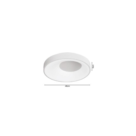 Inlight Πλαφονιέρα οροφής LED 36W 3CCT από λευκό μέταλλο και ακρυλικό D:48cm (42040-White)
