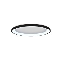 Inlight Πλαφονιέρα οροφής LED 28W 3CCT από μαύρο μέταλλο και ακρυλικό D:60x5cm (42044-B-Black)