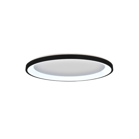Inlight Πλαφονιέρα οροφής LED 38W 3CCT από μαύρο μέταλλο και ακρυλικό D:80x5cm (42044-A-Black)