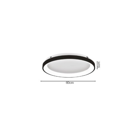 Inlight Πλαφονιέρα οροφής LED 28W 3CCT από λευκό μέταλλο και ακρυλικό D:60x5cm (42044-B-White)