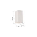 Επιτοίχιο φωτιστικό λευκό από γύψο 2XGU10 D:16cm (43033)