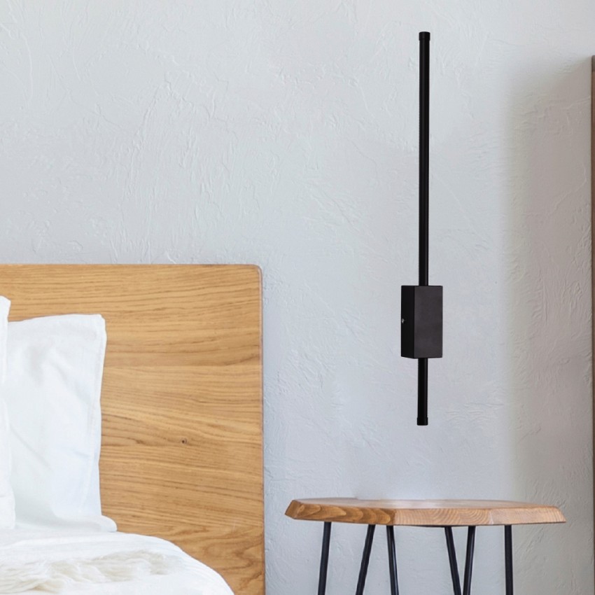 Inlight Επιτοίχιο φωτιστικό LED 12W 3CCT από μαύρο μέταλλο (43045-BL)