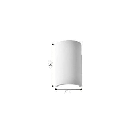 Inlight Επιτοίχιο φωτιστικό λευκό από γύψο 1XG9 D:21,5cm (43051-White)