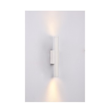 Inlight Επιτοίχιο φωτιστικό LED 2*5W 3000K σε λευκή απόχρωση απο αλουμίνιο D:30x6cm (43061-White)