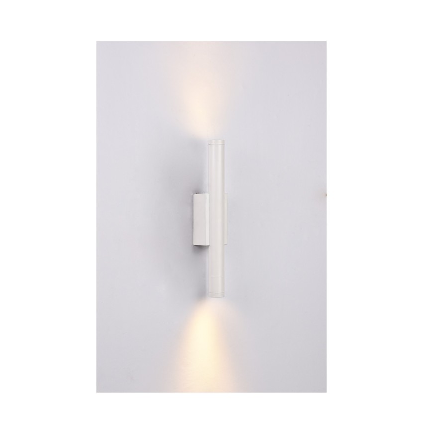 Inlight Επιτοίχιο φωτιστικό LED 2*5W 3000K σε λευκή απόχρωση απο αλουμίνιο D:30x6cm (43061-White)