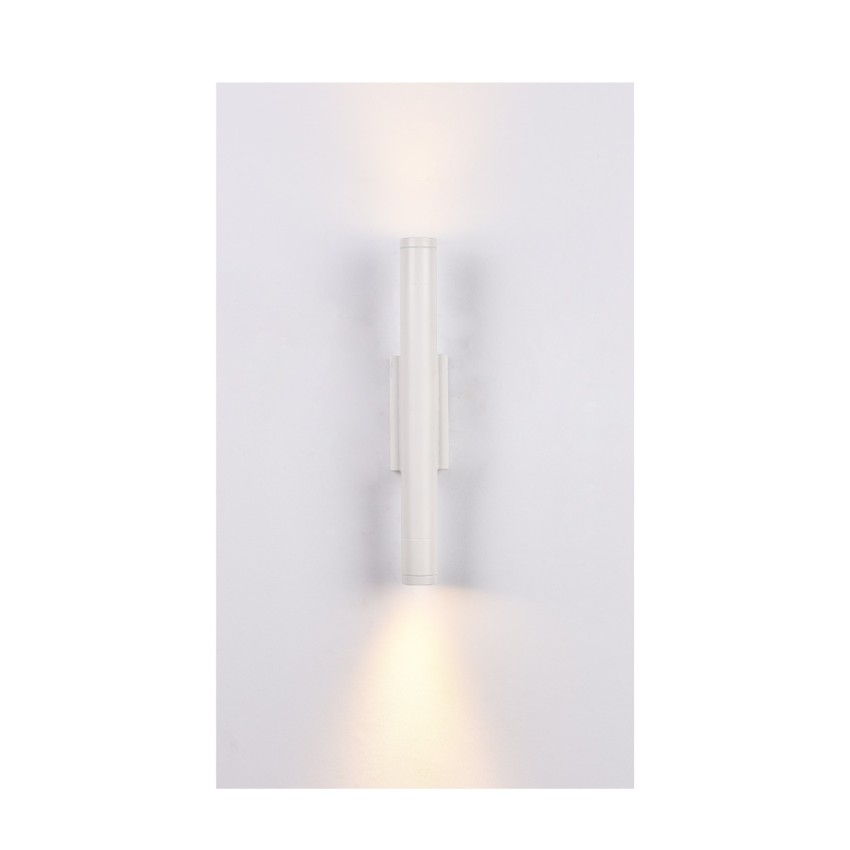 Inlight Επιτοίχιο φωτιστικό LED 2*5W 3000K σε λευκή απόχρωση απο αλουμίνιο D:30x6cm (43061-White)