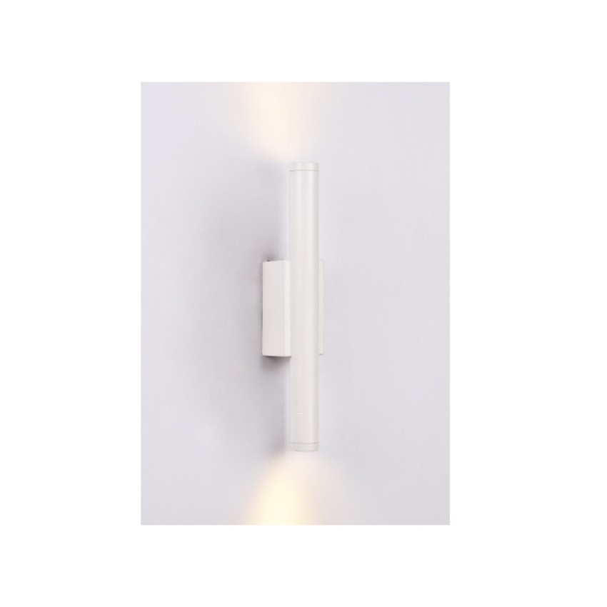 Inlight Επιτοίχιο φωτιστικό LED 2*5W 3000K σε λευκή απόχρωση απο αλουμίνιο D:30x6cm (43061-White)