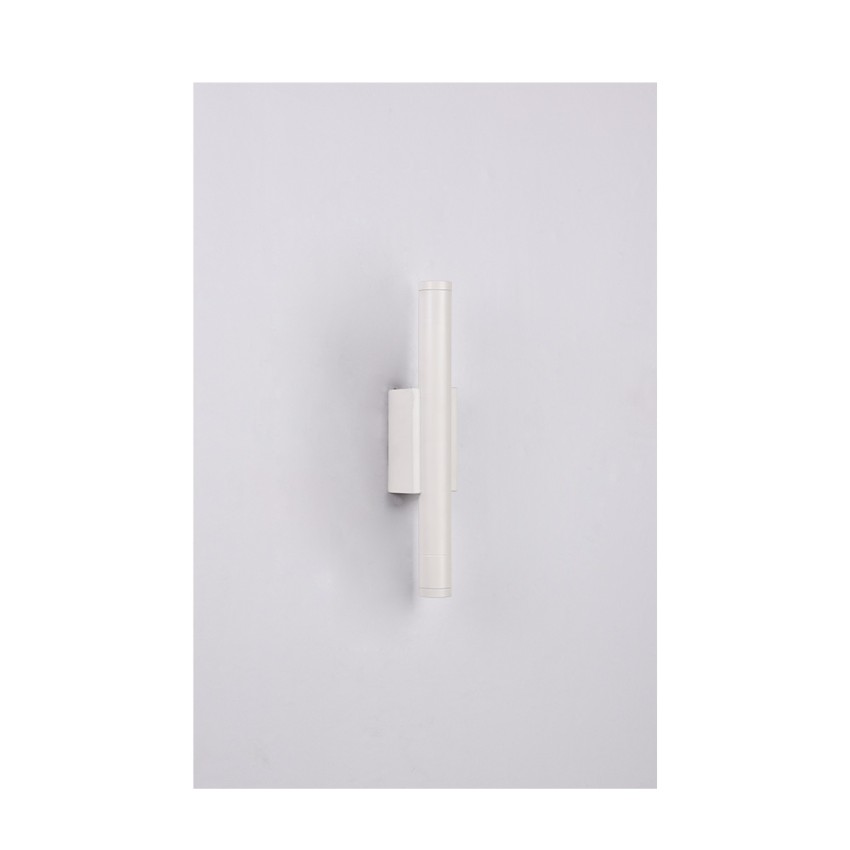 Inlight Επιτοίχιο φωτιστικό LED 2*5W 3000K σε λευκή απόχρωση απο αλουμίνιο D:30x6cm (43061-White)