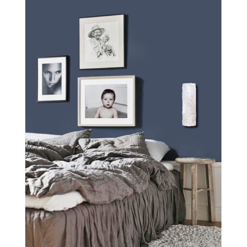 Επιτοίχιο φωτιστικό λευκό από γύψο (43374)