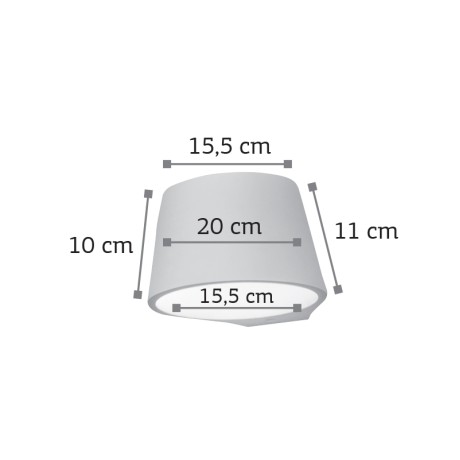 Επιτοίχιο φωτιστικό λευκό από γύψο 1XE14 D:15,5cm (43375)