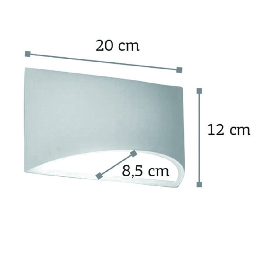 Επιτοίχιο φωτιστικό λευκό από γύψο 1XG9 D:20cm (43415) Επιτοίχιο φωτιστικό λευκό από γύψο 1XG9 D:20cm (43415)