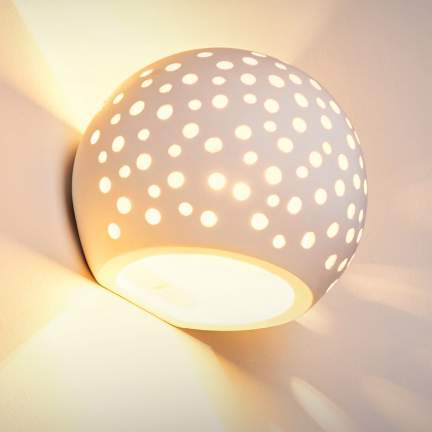 Επιτοίχιο φωτιστικό λευκό από γύψο 1XE27 D:15cm (43421) Επιτοίχιο φωτιστικό λευκό από γύψο 1XE27 D:15cm (43421)