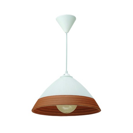 Κρεμαστό φωτιστικό από καφέ γυαλί 1XE27 D:30cm (4409-Β-Καφέ)