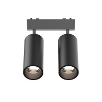 Φωτιστικό LED 2x9W 3CCT για Ultra-Thin μαγνητική ράγα σε μαύρη απόχρωση D:16cmX4,4cm (T05205-BL)