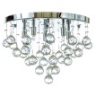 Φωτιστικό Οροφής Χρώμιο με Διάφανα Κρύσταλλα & 4 Λαμπτήρες G9 - 30cm