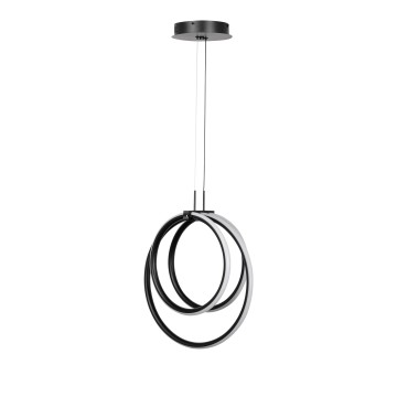 Κρεμαστό φωτιστικό LED 40W 3CCT (by switch on base) σε μαύρο χρώμα D:38cm (6080-BL) Κρεμαστό φωτιστικό LED 40W 3CCT (by switch on base) σε μαύρο χρώμα D:38cm (6080-BL)