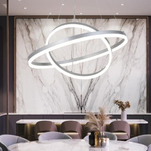 Inlight Κρεμαστό φωτιστικό LED 58W 3CCT (by switch on base) D:60cm (6095-B-Black)