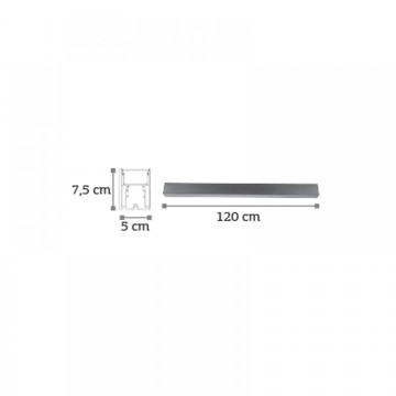 Κρεμαστό φωτιστικό LED 40W 3CCT (By Switch) από αλουμίνιο σε μαύρη απόχρωση D:120cm (6072-120-BL)