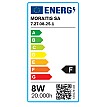 E27 LED Filament G95 8watt με μελί κάλυμμα (7.27.08.42.1)