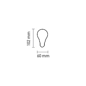 E27 LED Filament A60 8watt με μελί κάλυμμα (7.27.08.41.1)