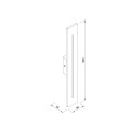 it-Lighting Barton LED 15W 3000K Outdoor Wall Lamp Black D:45x80x600 mm (80205911)