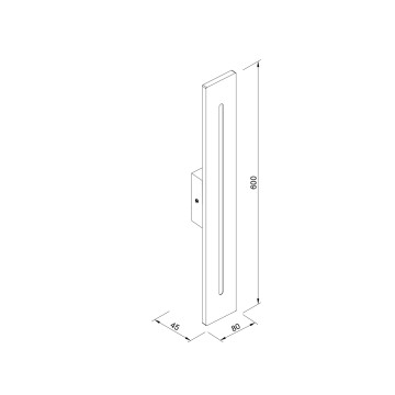 it-Lighting Barton LED 15W 3000K Outdoor Wall Lamp Black D:45x80x600 mm (80205911)
