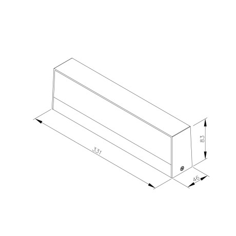 it-Lighting Gio LED 16W 3CCT Outdoor Up-Down Wall Lamp Grey D:46x83x331mm (80206330)
