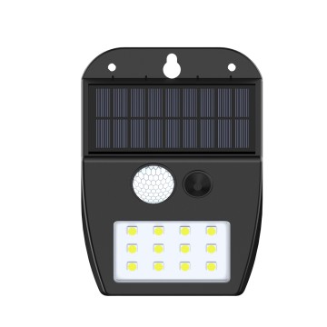 it-Lighting Meribel LED 2W 3000K  Solar Outdoor Wall Lamp Black D:130x10x50mm (80207011S)